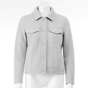 Joie Fleece Teddy Button Up Shirt Jacket